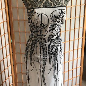 White strapless gown